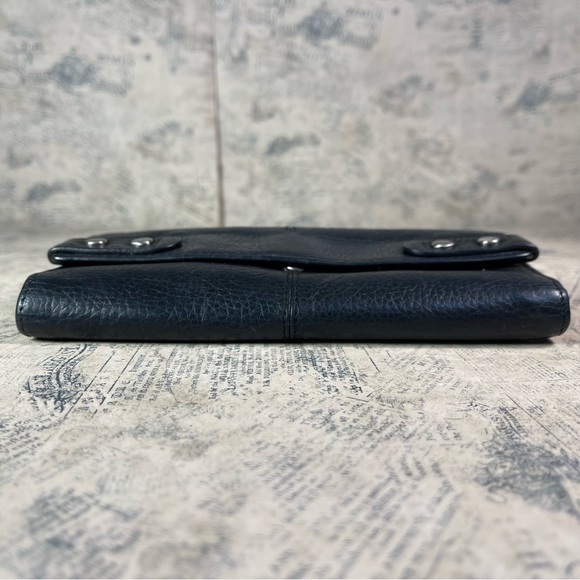 Fossil trifold black leather wallet organizer - Picture 6 of 11